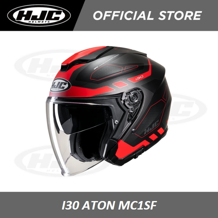 Casco Moto Jet Doppia Visiera HJC i30 SLIGHT MC1SF Nero Rosso Opaco Casco Moto Jet Doppia Visiera HJC i30 SLIGHT MC1SF Nero Rosso Opaco