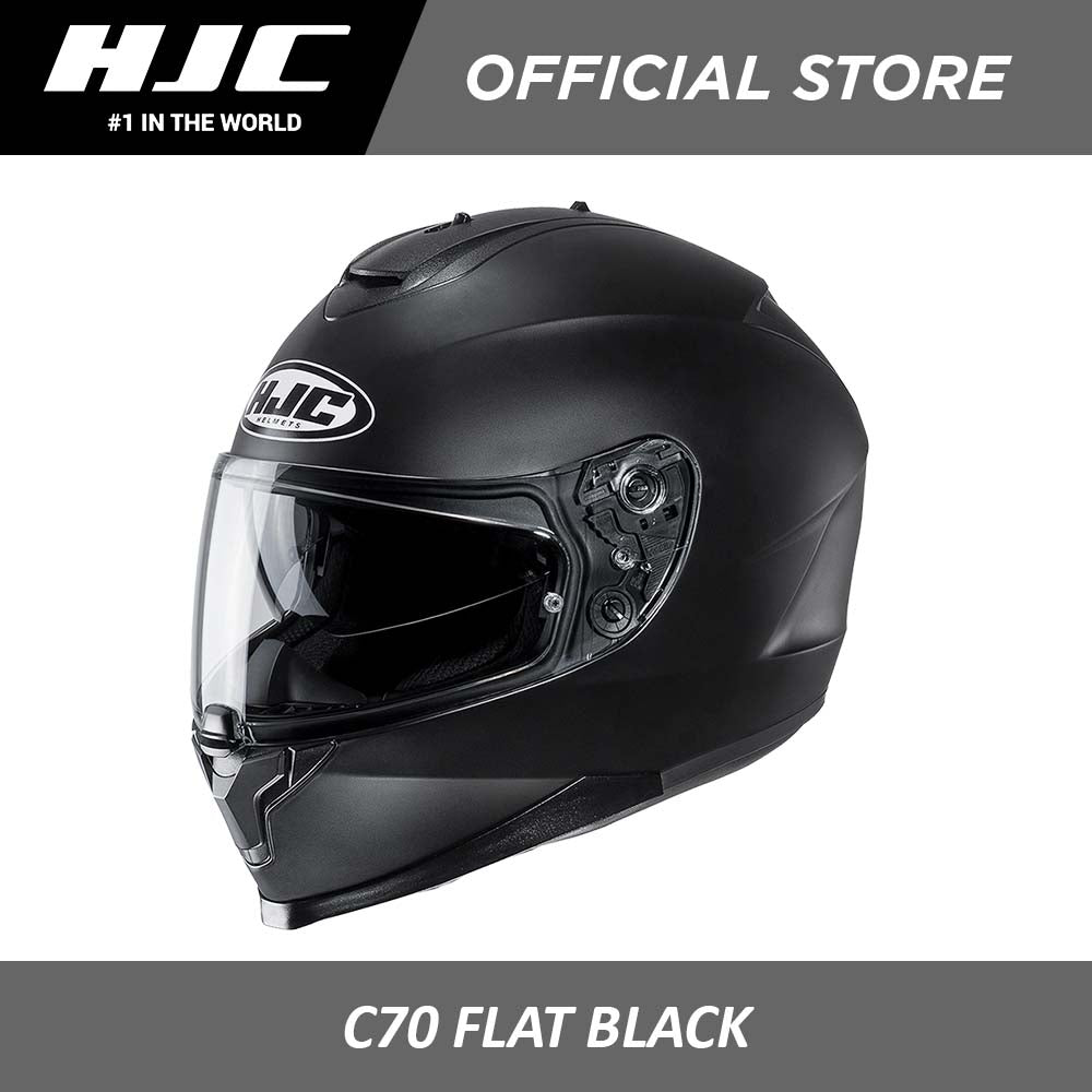 hjc flat black helmet HJC Helmets C70 Flat Black