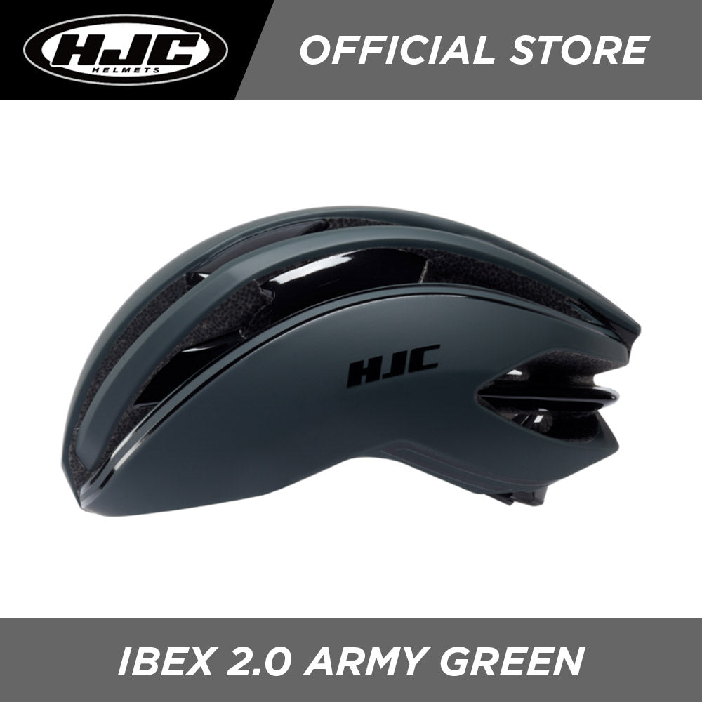 army green bike helmet HJC Sports Road Cycling Helmet IBEX 2.0 MT GL Army Green