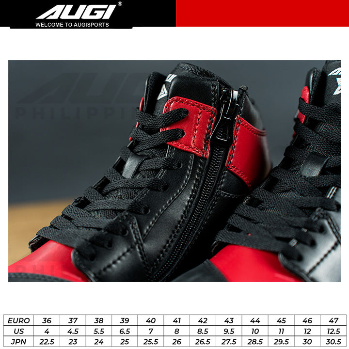 AUGI Riding Boots AS-3 Black Red