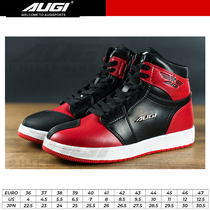 AUGI Riding Boots AS-3 Black Red