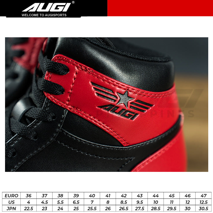 AUGI Riding Boots AS-3 Black Red