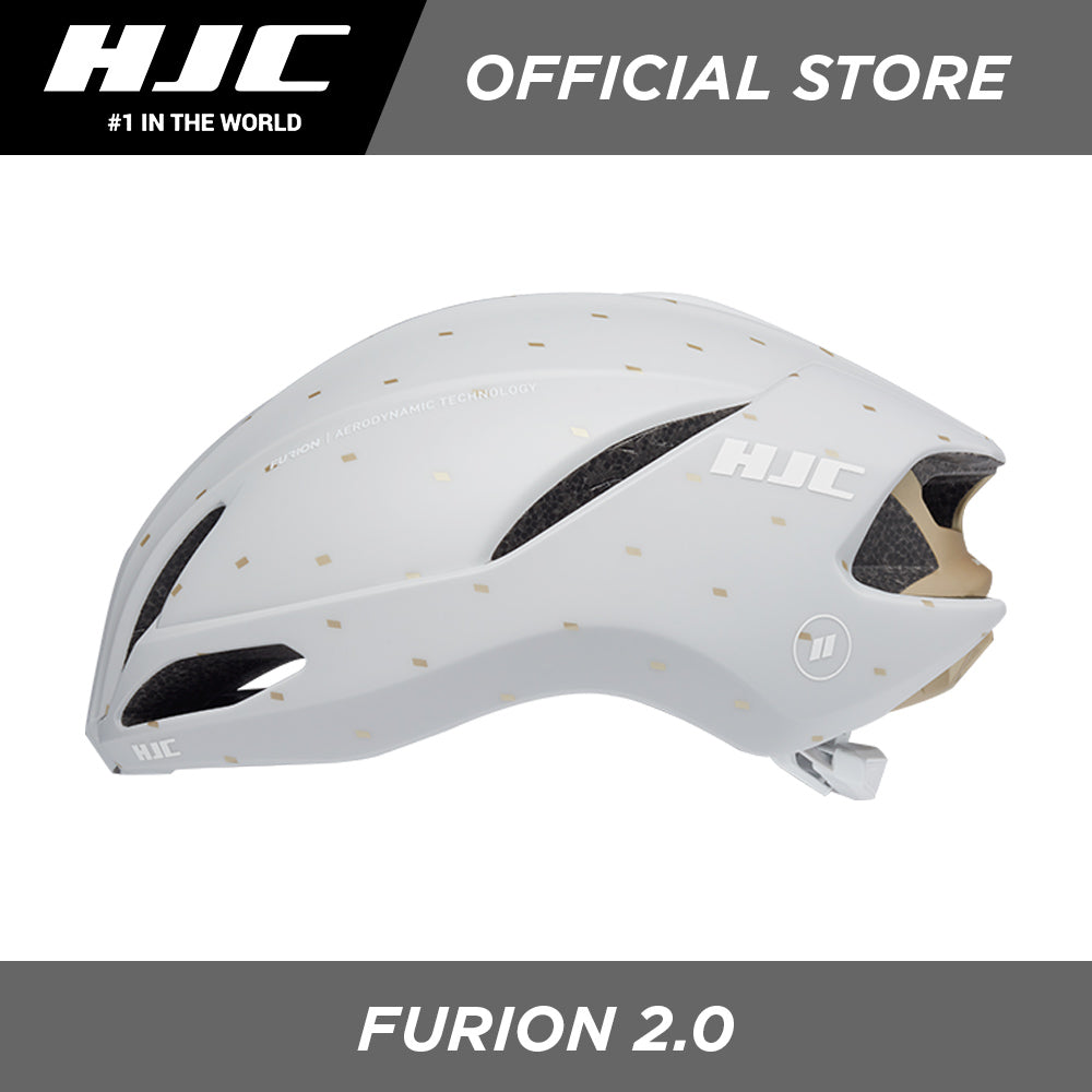 HJC Sports Road Cycling Helmet FURION 2.0 Semi-Aero MT Off White Gold