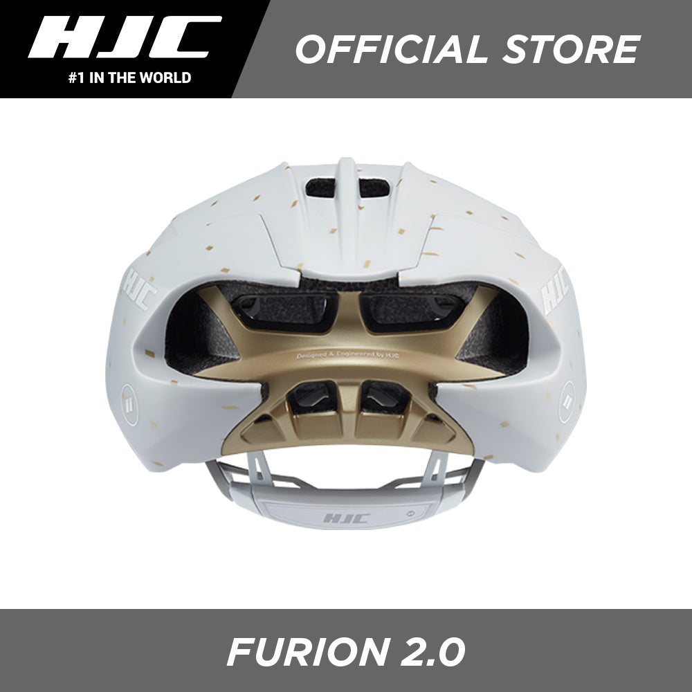 HJC Sports Road Cycling Helmet FURION 2.0 Semi-Aero MT Off White Gold