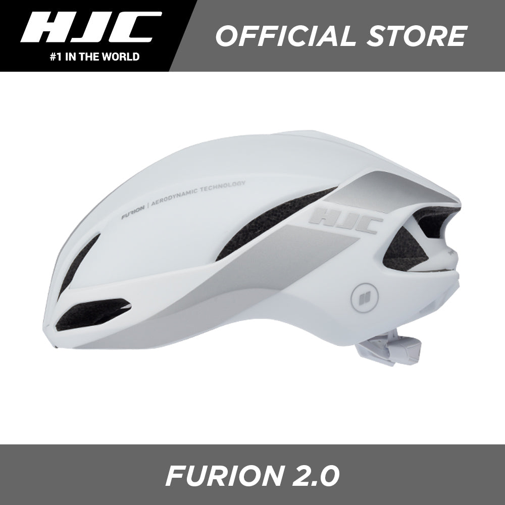 HJC Sports Road Cycling Helmet FURION 2.0 Semi-Aero White Silver