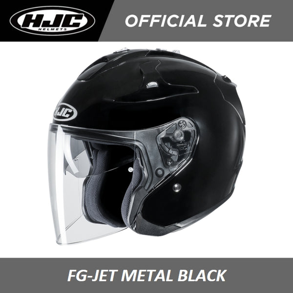 hjc fg jet hi viz helmet HJC Helmets FG-JET Metal Black
