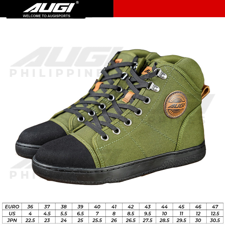 AUGI Urban Racing Boots AU-5 Olive Green