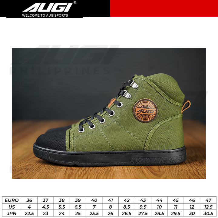 AUGI Urban Racing Boots AU-5 Olive Green