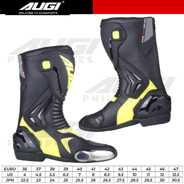 AUGI Racing Boots AR-3 Black, Yellow