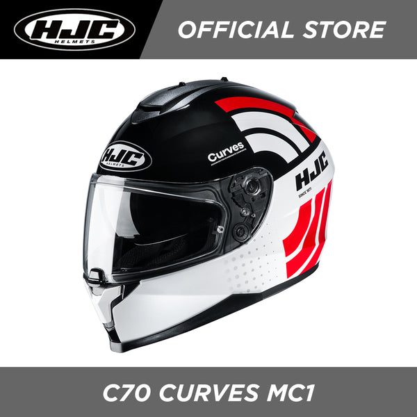 c70 hjc helmet Silon Full Face Motorcycle with HJ-20M Pin-lock Shield, DOT Approved (MC1, XX-Large) : Automotive HJC HELMET C70 NIAN FULL