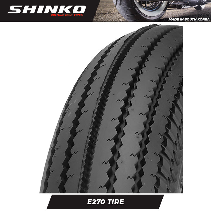 Shinko Motorcycle Tire Super Classic E270 4.50-18WW White Wall B TT