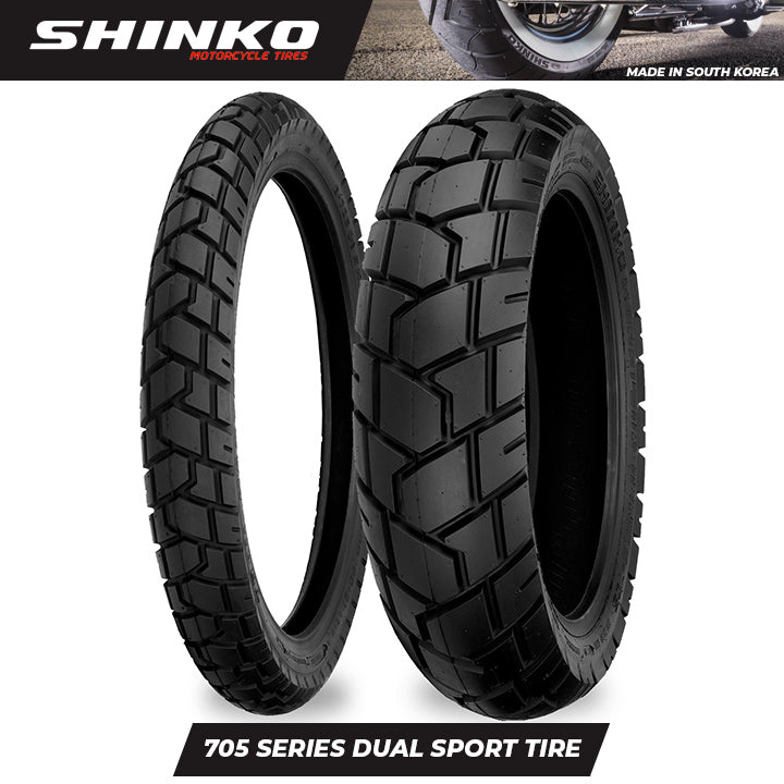 Shinko Motorcycle Tires Dual Sport E705 110/80R19 Front TL