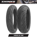 Shinko Motorcycle Tires Radial Verge 2x 120/70ZR17 Front TL