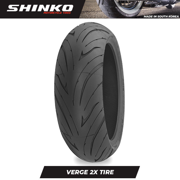 Shinko Motorcycle Tires Radial Verge 2x 120/70ZR17 Front TL