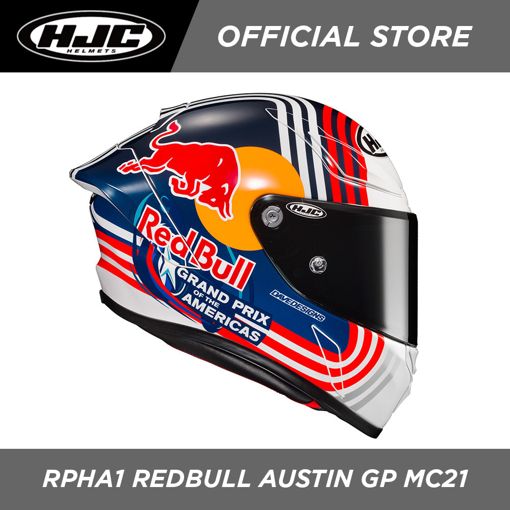 hjc cirus red bull helmet HJC Helmets RPHA 1 Red Bull Austin GP Helmet