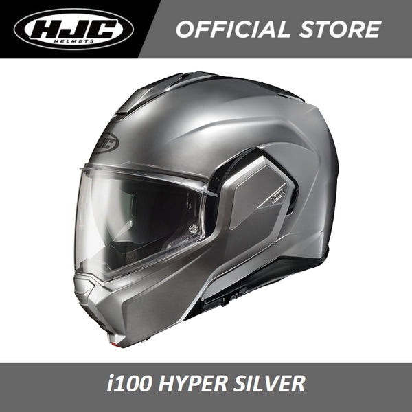 hjc full face helmet flat silver HJC Helmets i100 Hyper Silver